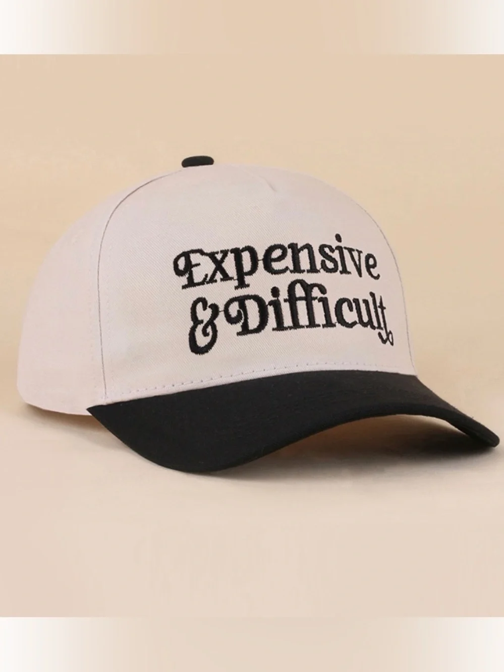 Zenana Expensive & Difficult Novelty Baseball Hat Black NEW